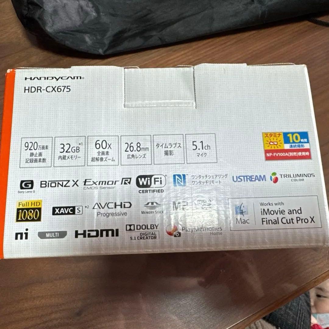 Sony HDR-CX675 ハンディカム 本体　スタンド、バック