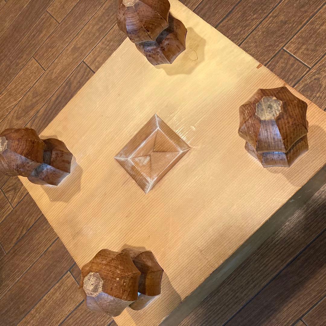 希少　囲碁盤　囲碁　足付　へそ　天然木　那智黒　蛤　レトロ　骨董