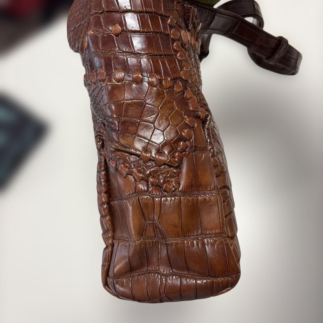 IBIZA　ブラウン　ワニ革　ハンド、ショルダー2wayバッグ　美品！