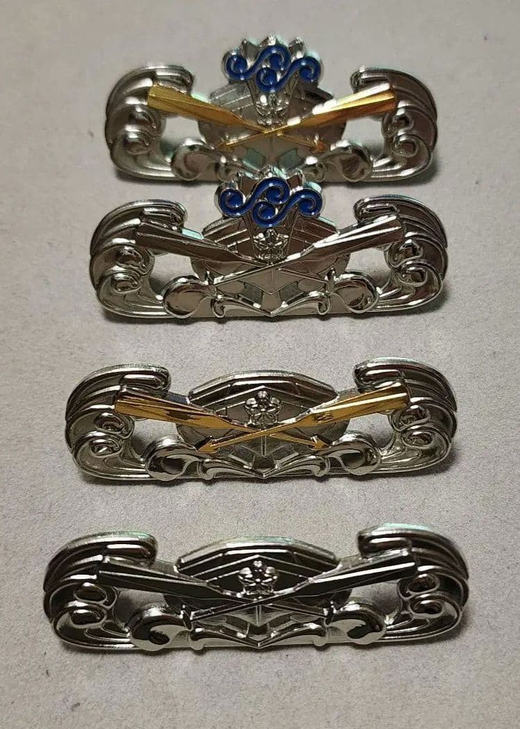 水陸両用記章４種類セット光沢ぴかぴかタイプPX品