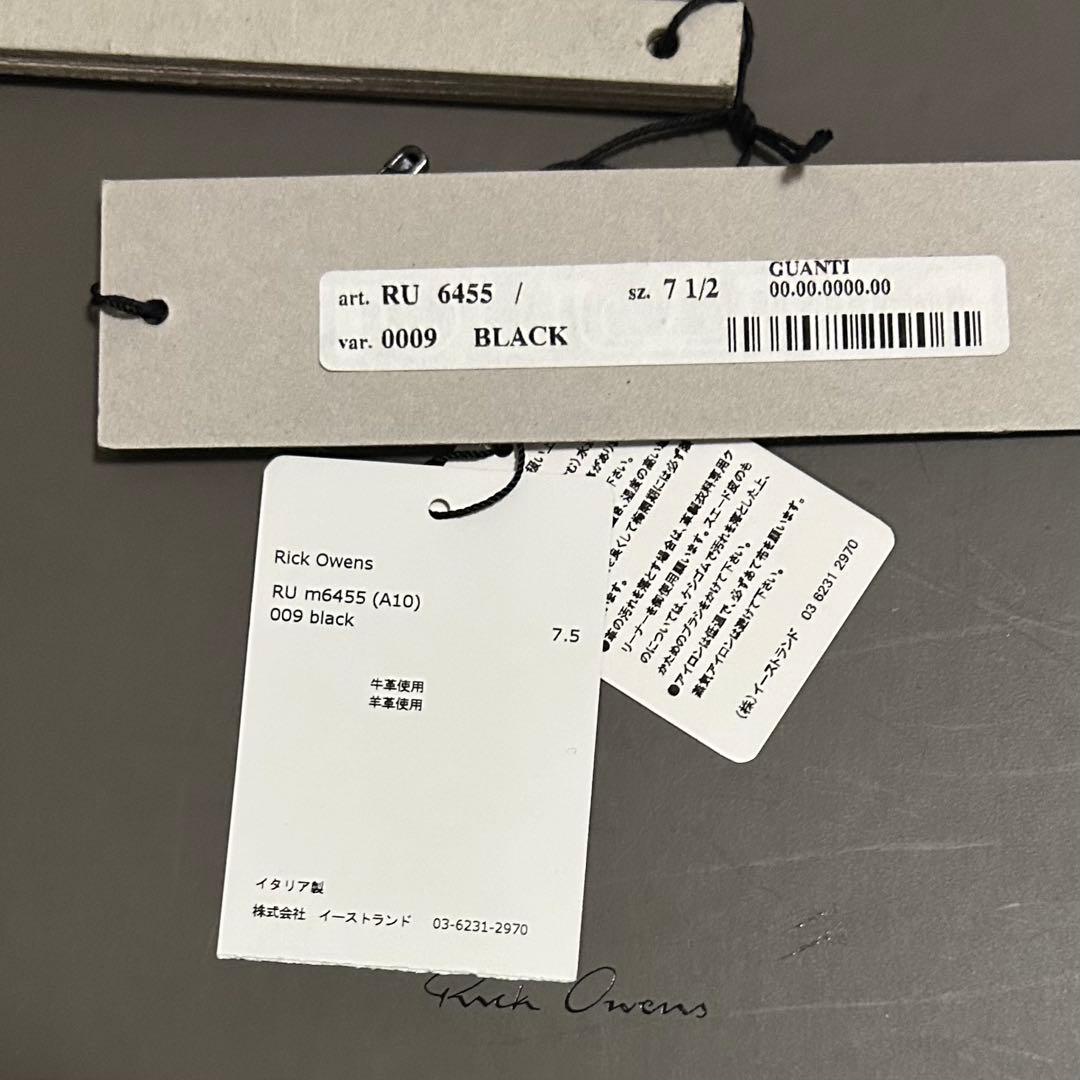 10AW Rick Owens GLEAM期 レザーグローブ 手袋