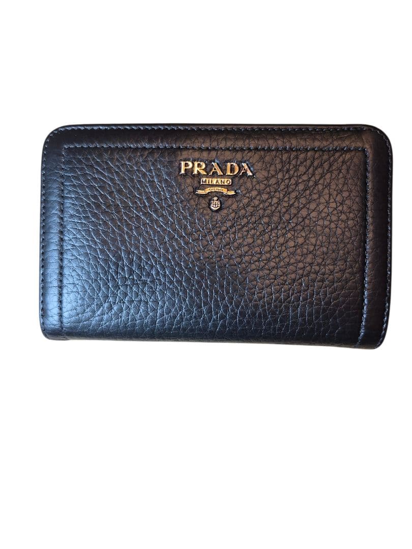 ＰＲＡＤＡ　プラダ　サフィアーノ　二つ折り財布　L字ファスナー　ブラック