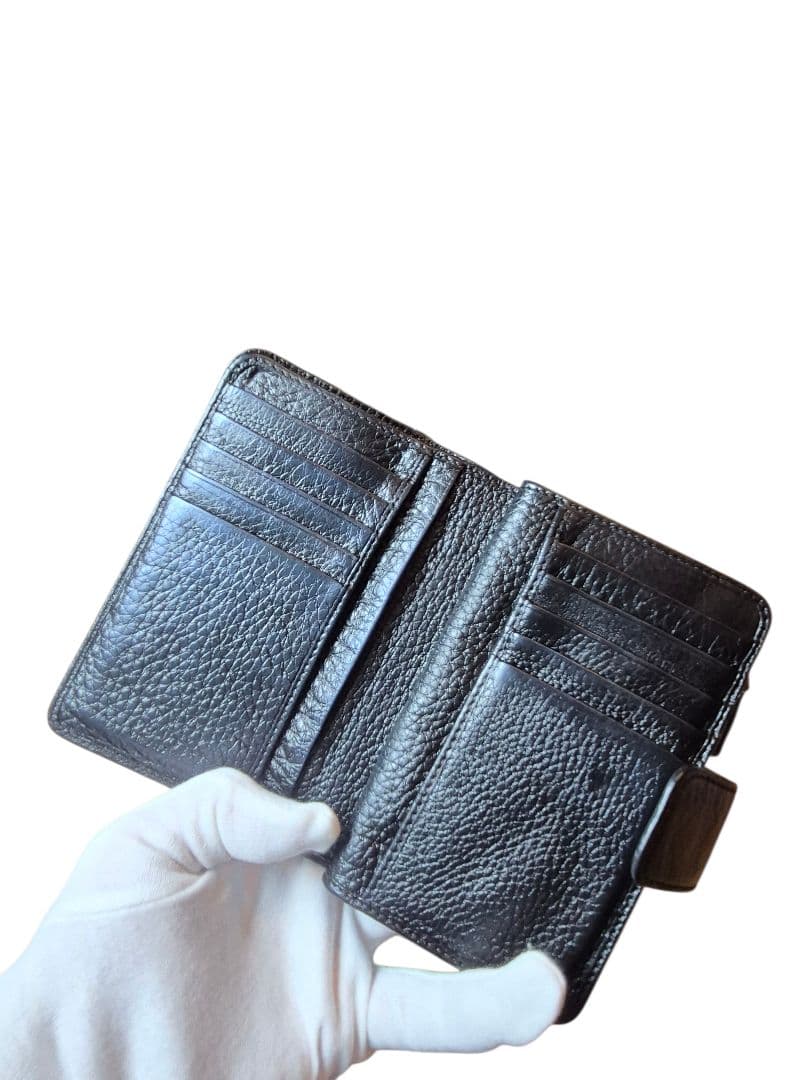 ＰＲＡＤＡ　プラダ　サフィアーノ　二つ折り財布　L字ファスナー　ブラック