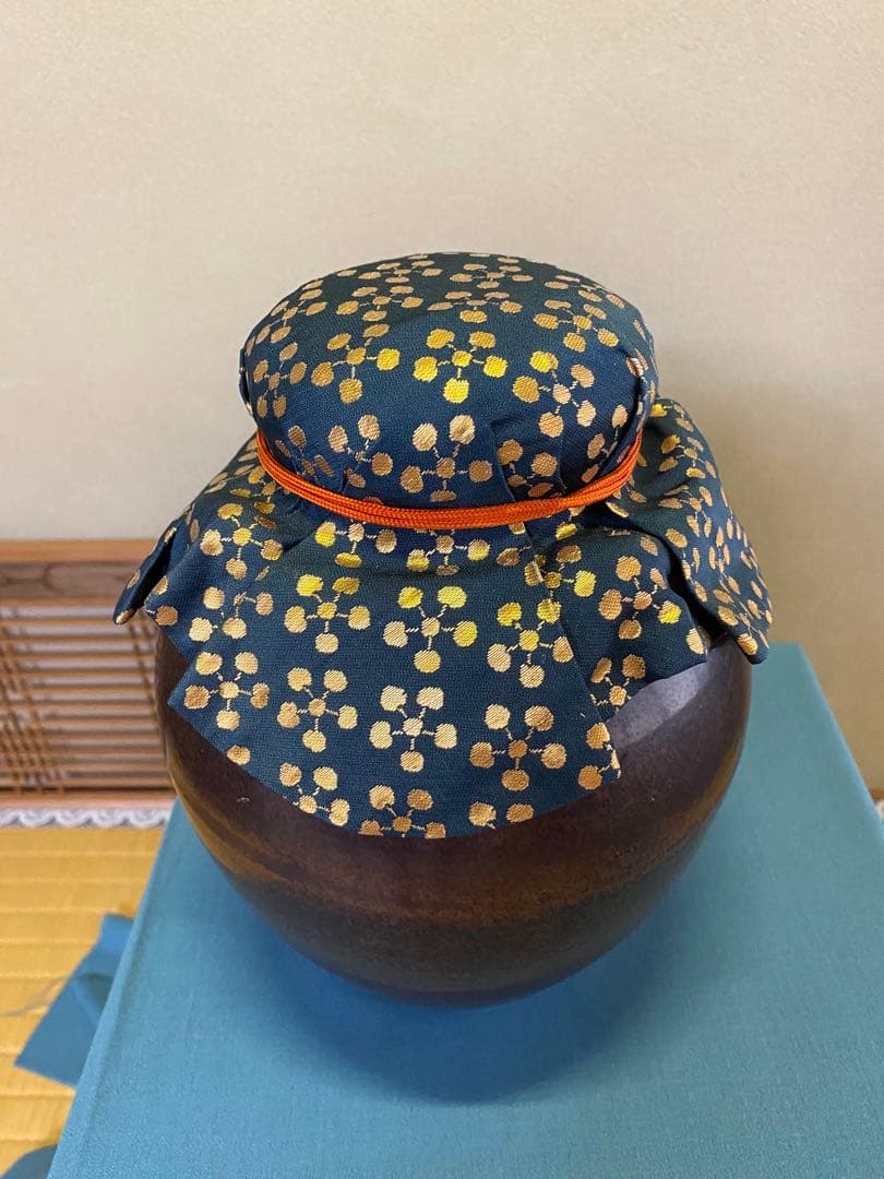 【本日限定】茶道具/市野克作 丹波焼 飾り壺 茶壺 飾網紐 口切茶事 炉開き共箱