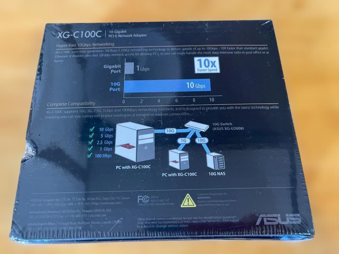 ASUSTek XG-C100C V2 PCI-Eネットワークアダプター