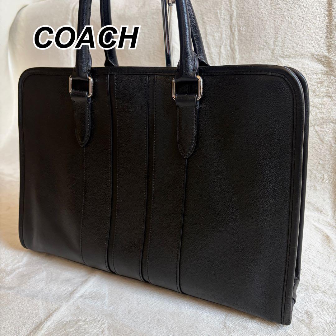 w*d様 COACH ビジネスバッグ ブリーフケース レザー F72309 黒