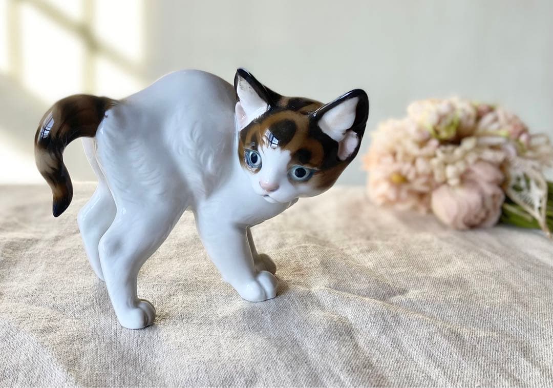 完品　美品　ローゼンタール　振り返る猫のフィギリン　ドイツ　ヴィンテージ