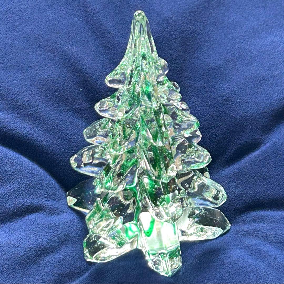 ヴィンテージ　クリスタル　ガラス　クリスマスツリー