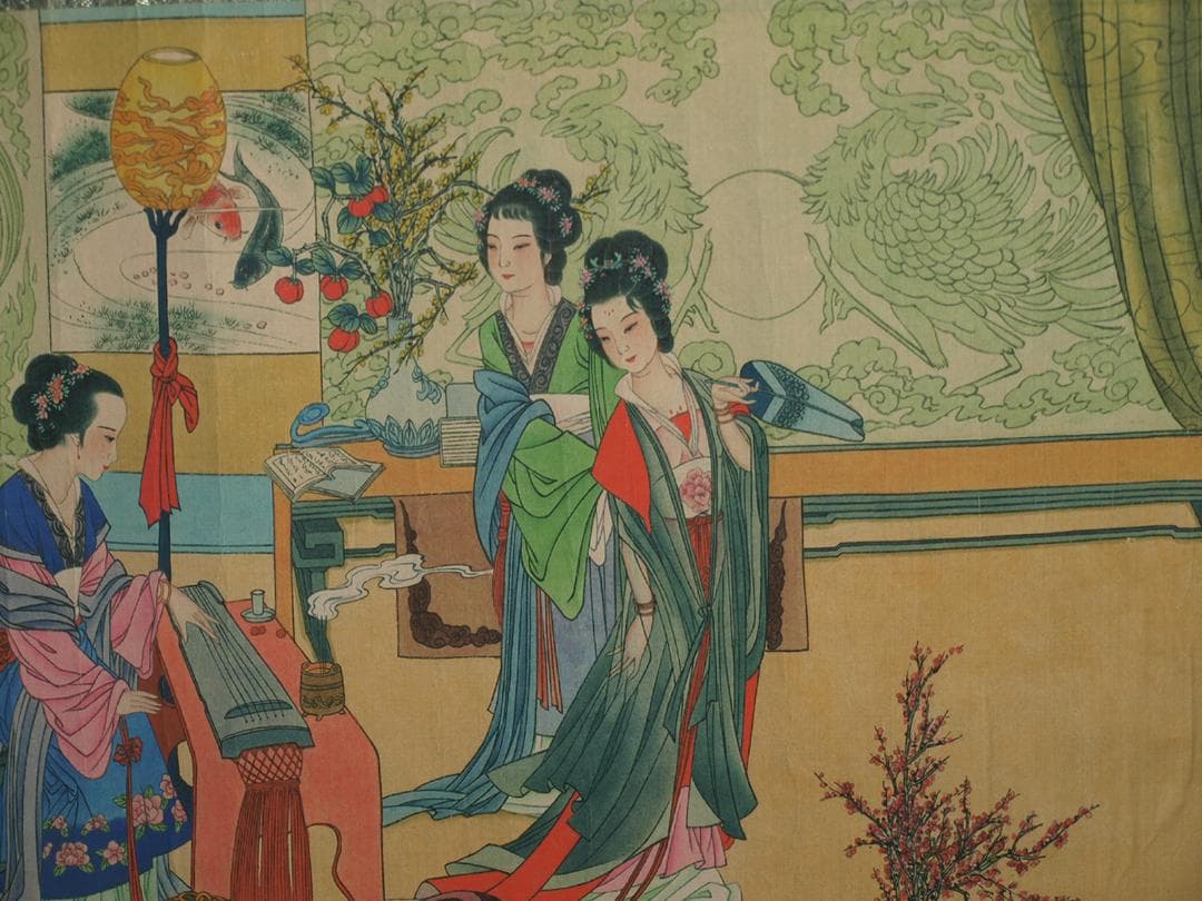 骨董市仕入れ明時代の掛軸　激安骨董品　肉筆博物館保管品 BD357A11-6