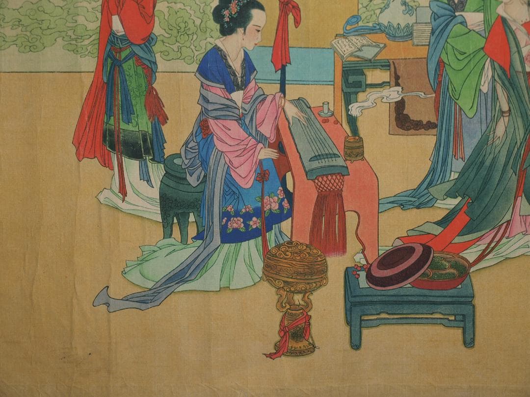 骨董市仕入れ明時代の掛軸　激安骨董品　肉筆博物館保管品 BD357A11-6