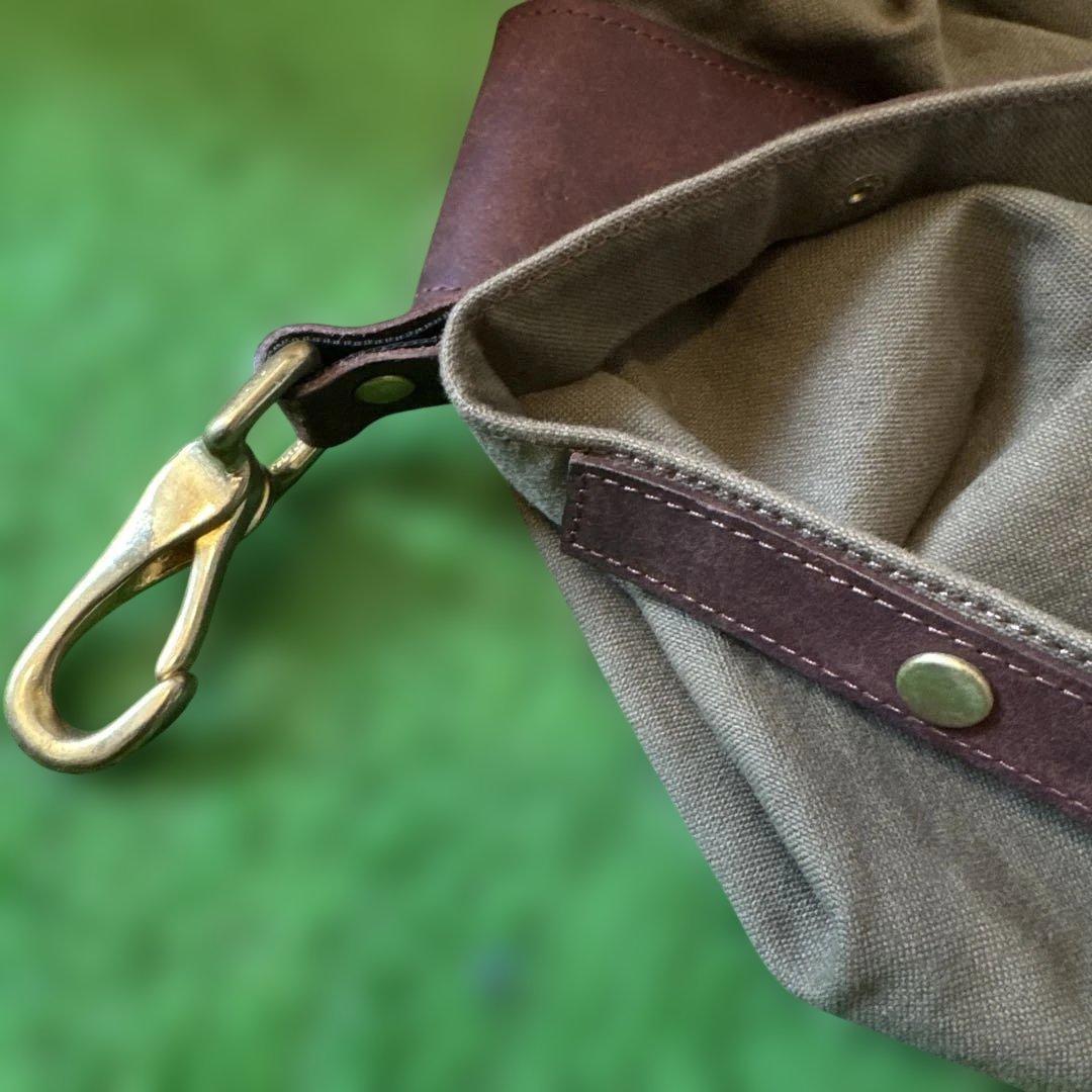 【NOBITO】 CHII_BAKO_Leather ソロキャンプ　ゴミ箱