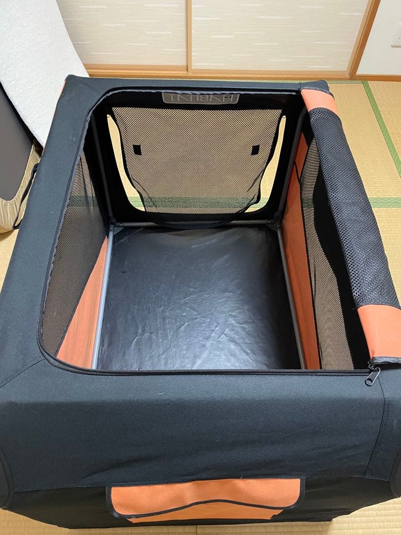 UNIHABITAT モバイルハウスキャリークレート オレンジ/黒 XL