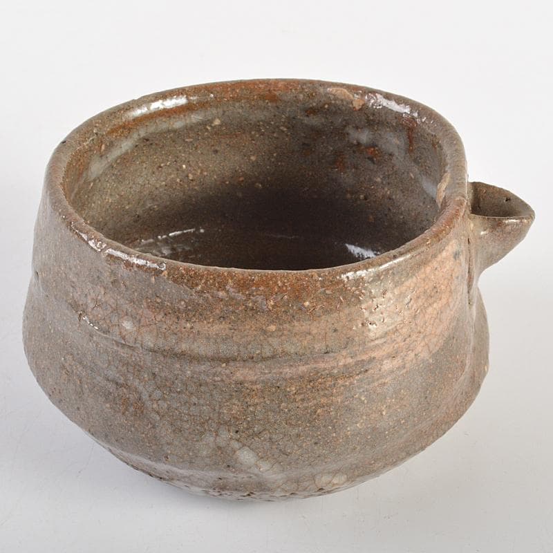 茶道具　唐津焼　古唐津　刷毛目　片口茶碗　C　R7493