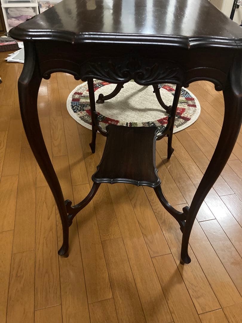 アンティーク木製テーブル ダークブラウン