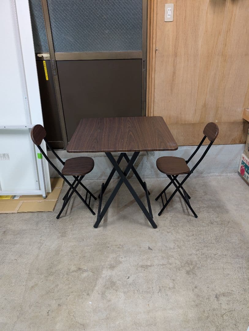 折畳みテーブル・チェア2脚set +3,000円 キッチンラック+5,000円
