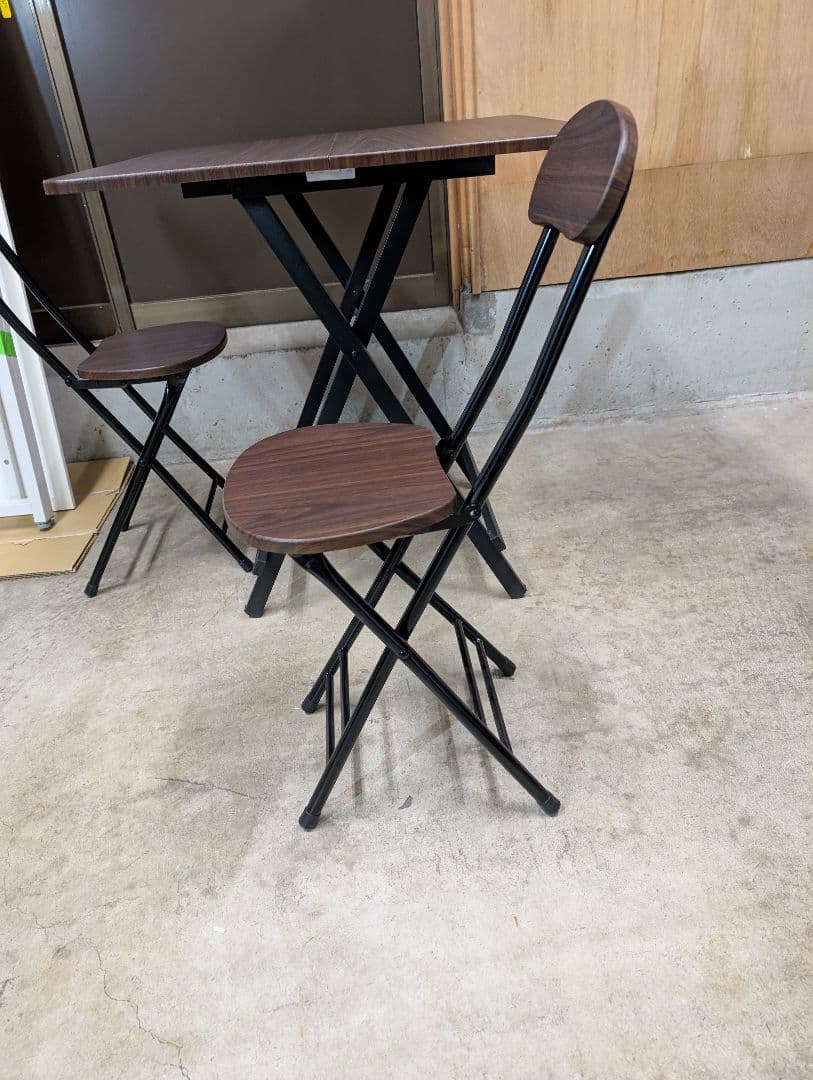 折畳みテーブル・チェア2脚set +3,000円 キッチンラック+5,000円
