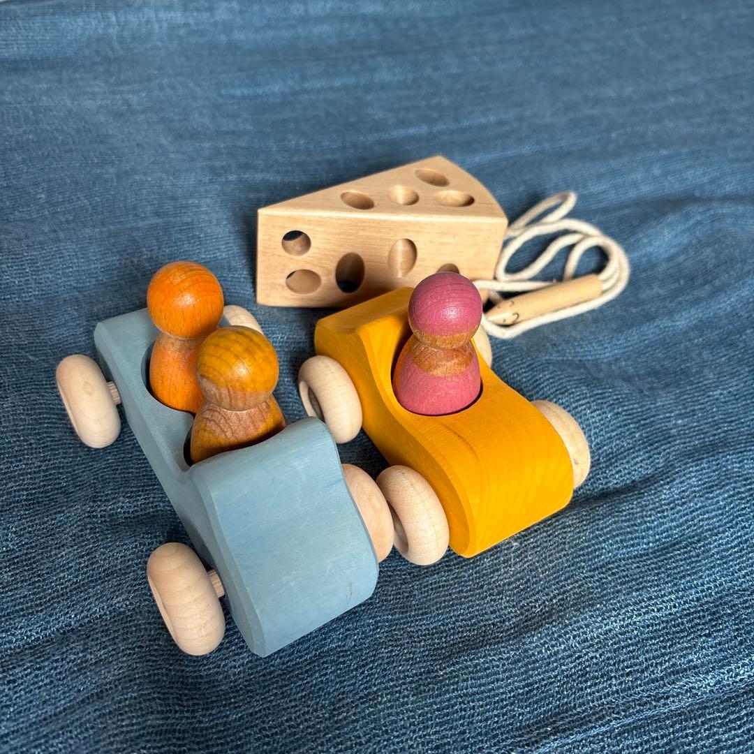 グリムス　オープンカー　車　木製　おもちゃ　知育玩具