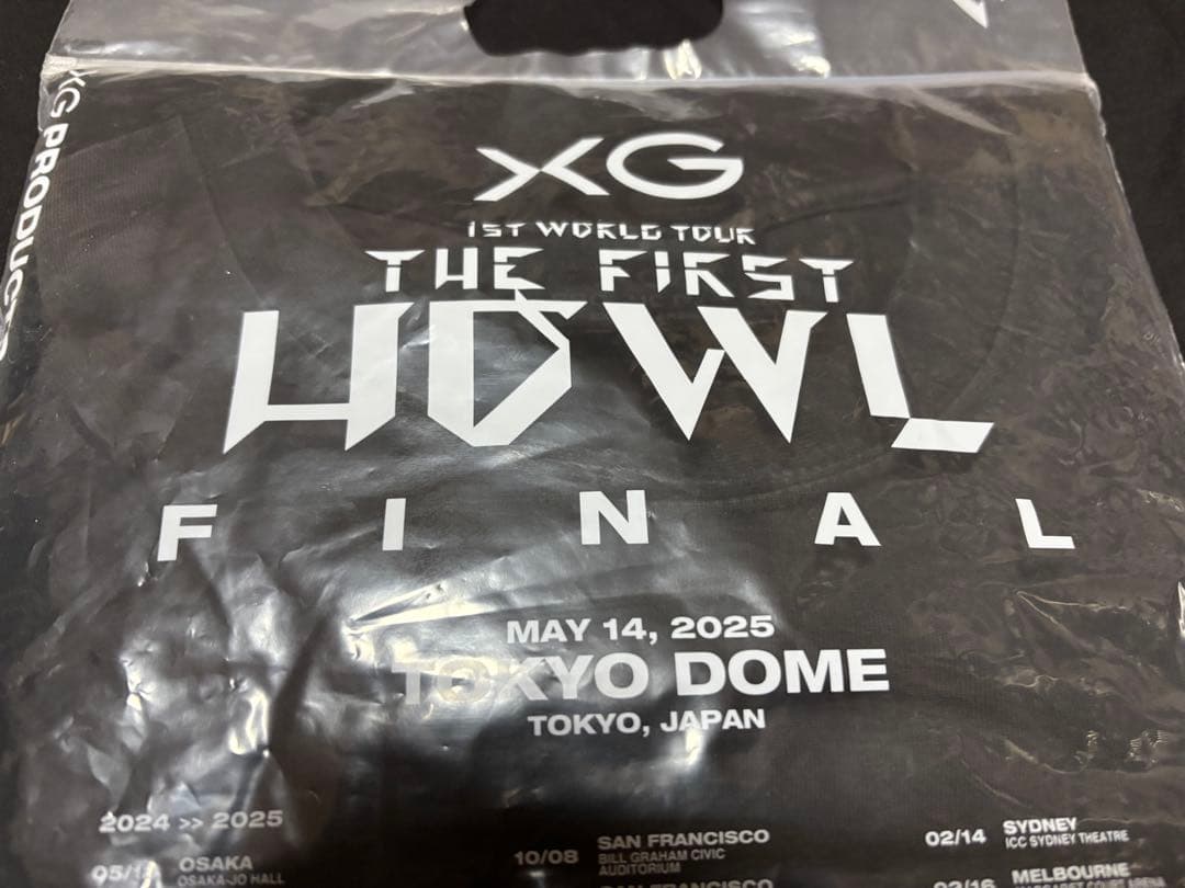 XG The first HOWL FINAL ツアーTシャツ　XLサイズ限定品
