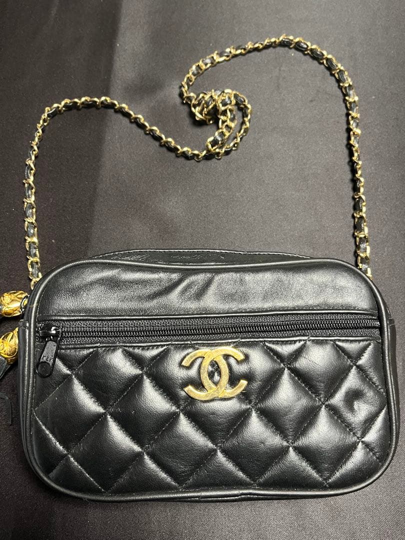 ももこちゃん　シャネル ラムスキン マトラッセ ショルダー バッグ.