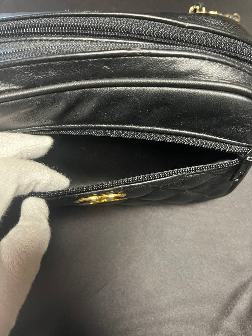 ももこちゃん　シャネル ラムスキン マトラッセ ショルダー バッグ.