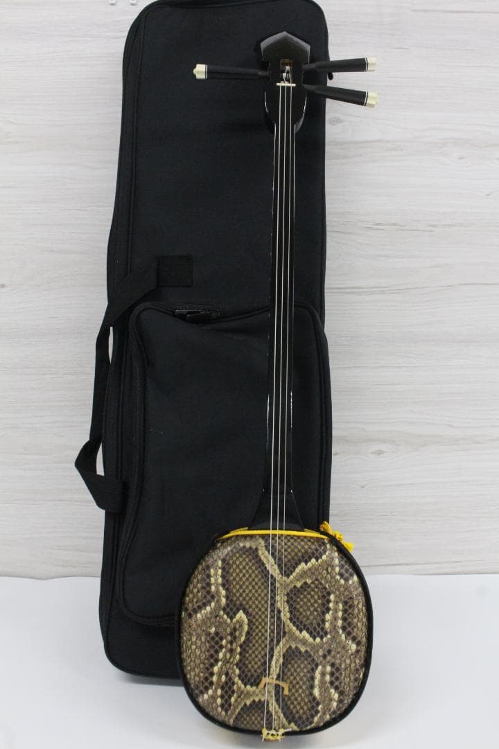 ▲沖縄三味線 和楽器 ハードケース付き 琉球 民謡