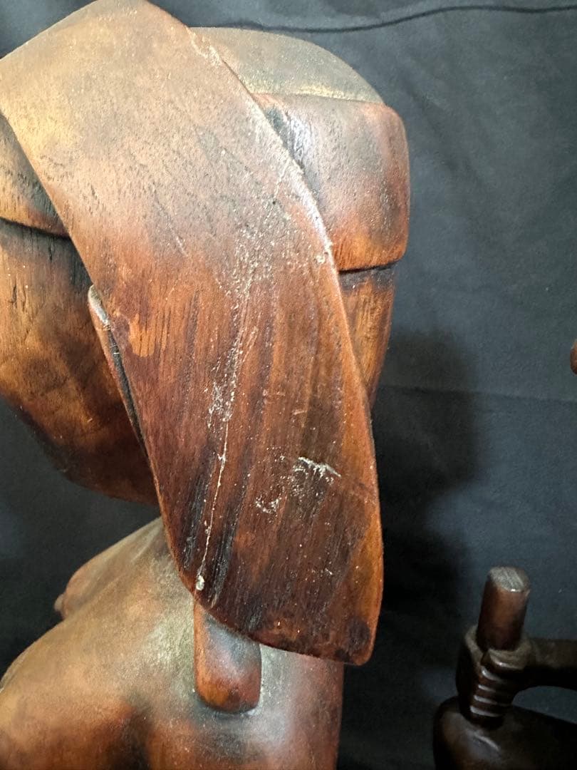 アンティーク パプアニューギニア 木彫り二体セット/ポリネシアン