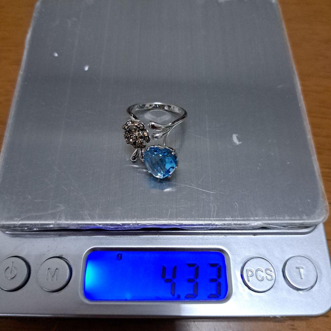 ハートブルートパーズk18wgリング