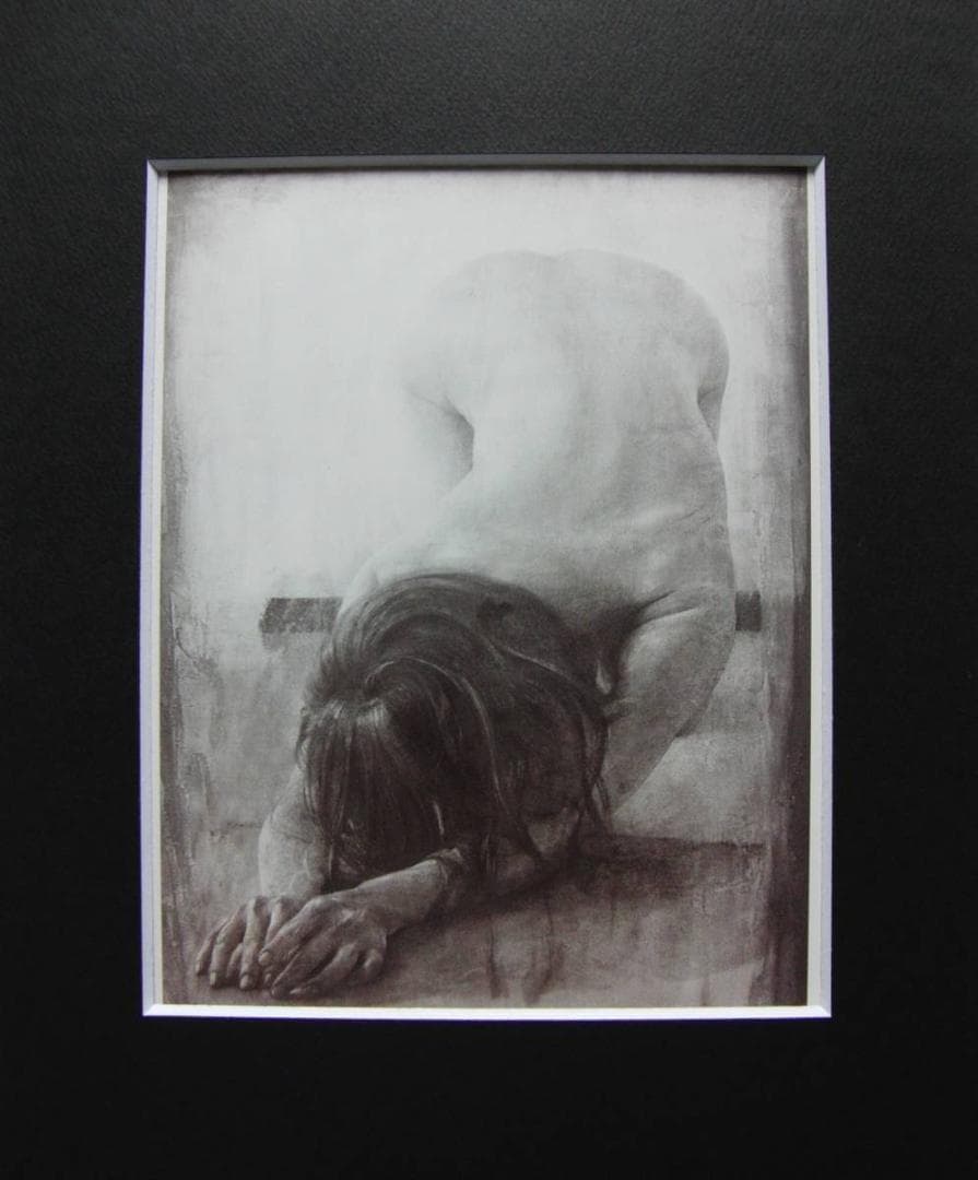 山本 雄三　「Woman 背中」、厳選、希少画集・額装画、人気作品