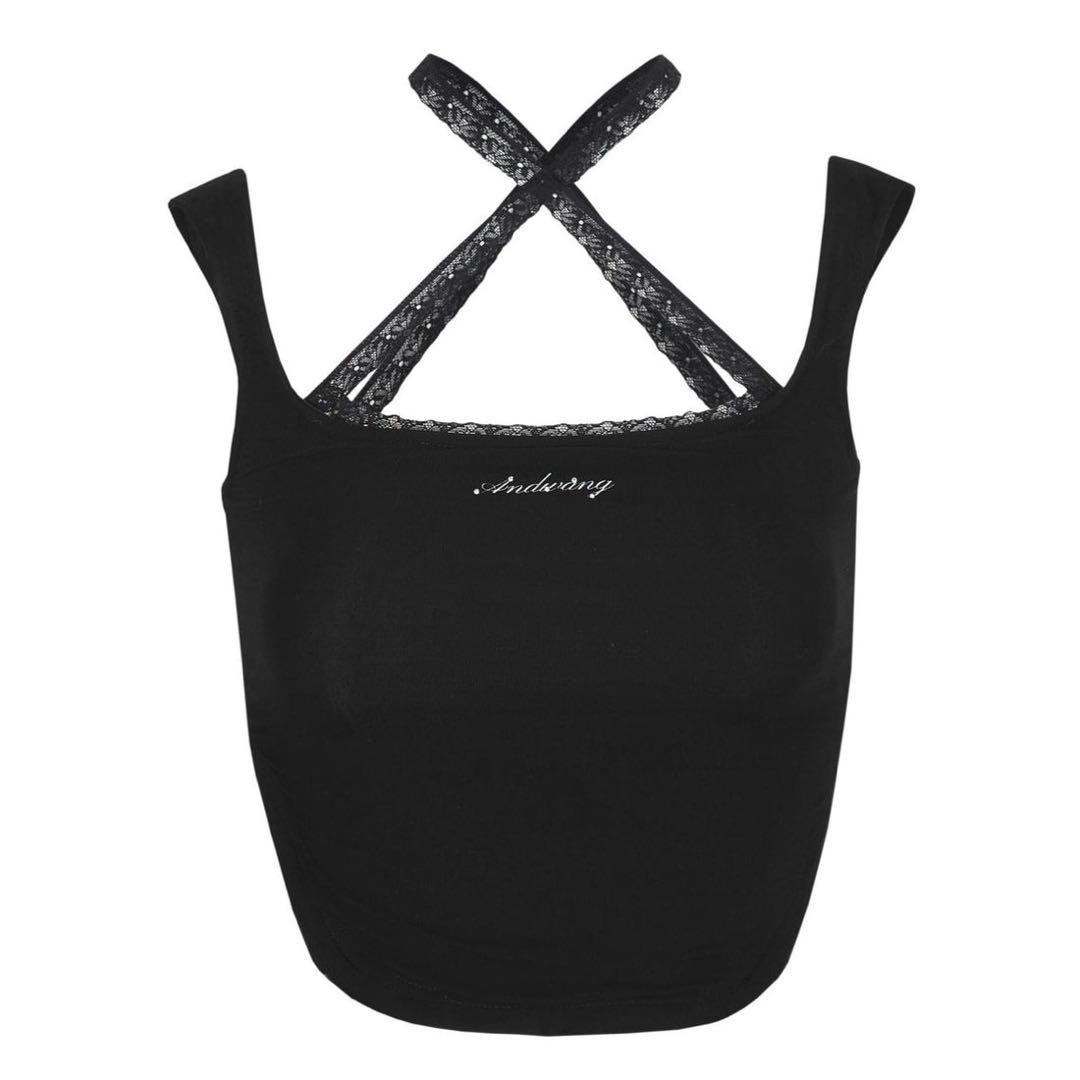 な*）様 ANDWANG Cross lace tanktop