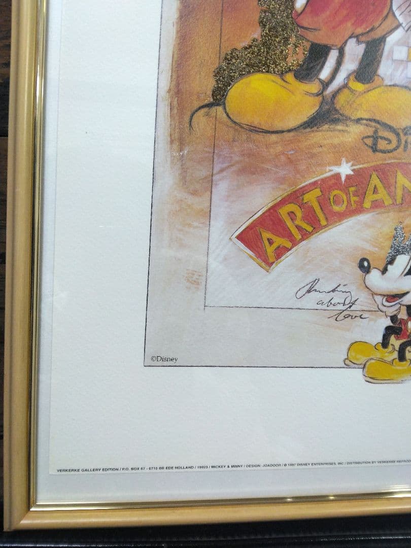 ディズニー　正規品　オランダ製　特殊加工　ポスター　ミッキー　ミニー　９０年代