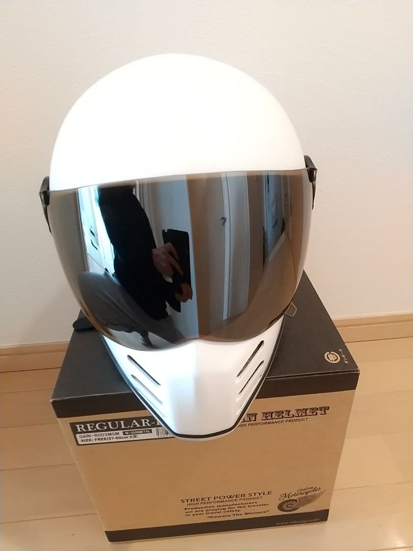 RIDEZ フルフェイス ヘルメット ホワイト マット M スモークシールド