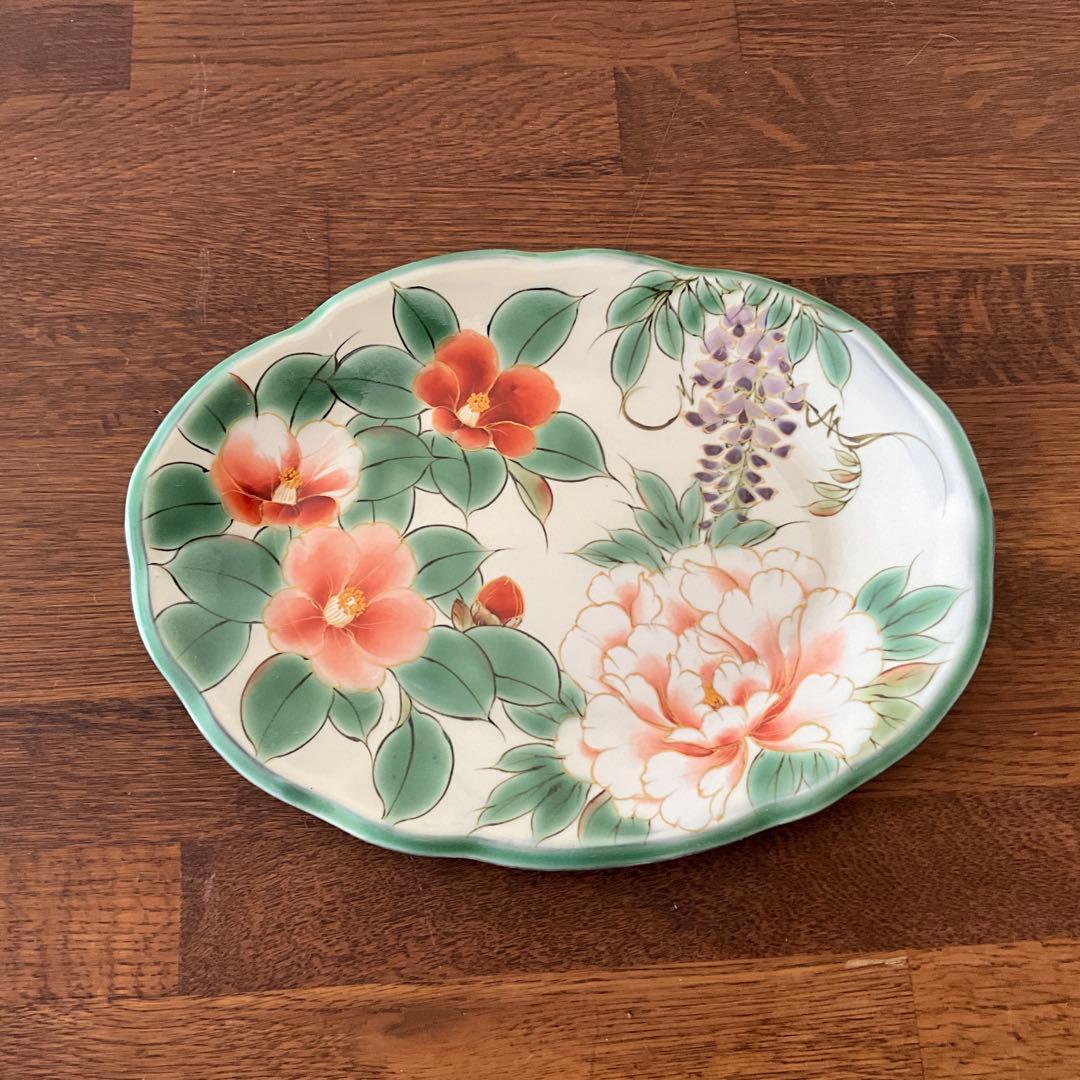 陶葊　陶あん　色絵付け　皿　レア