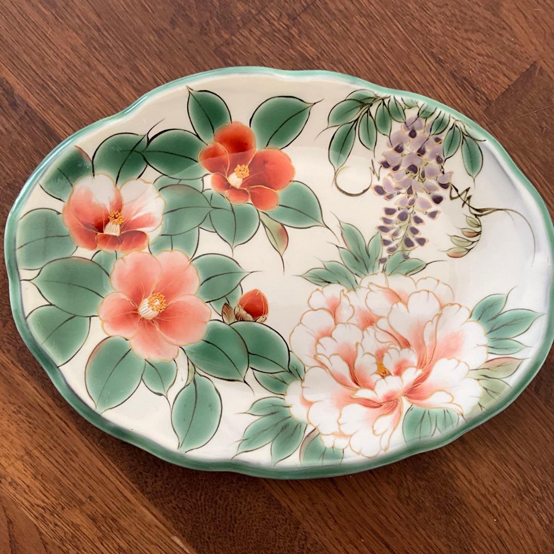 陶葊　陶あん　色絵付け　皿　レア