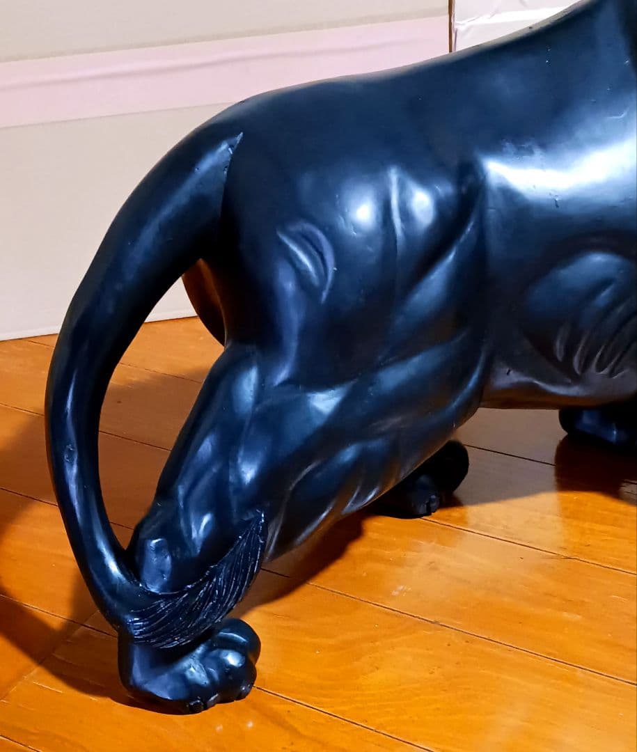 特大置物 木製 ライオンのオブジェ 高さ44cm 長さ63cm 重さ22kg