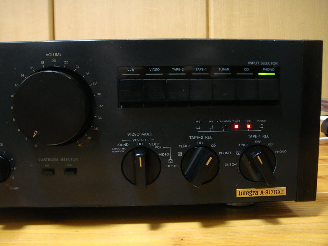 整備済 ONKYOオンキョー Integra A-817RXⅡ 木目パネル