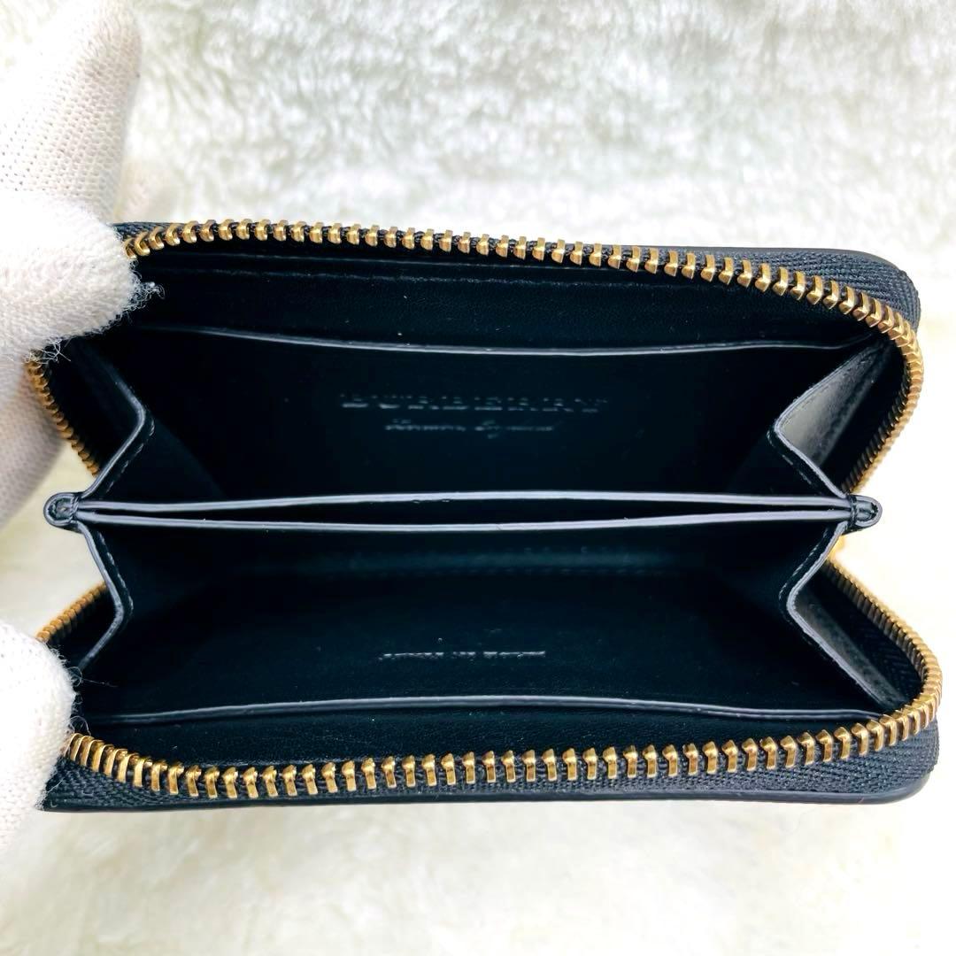 未使用級 バーバリー 財布 ケース ラウンドファスナー ブラック 付属品有