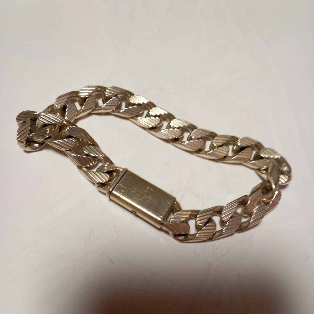 シルバー チェーンブレスレット ロック式