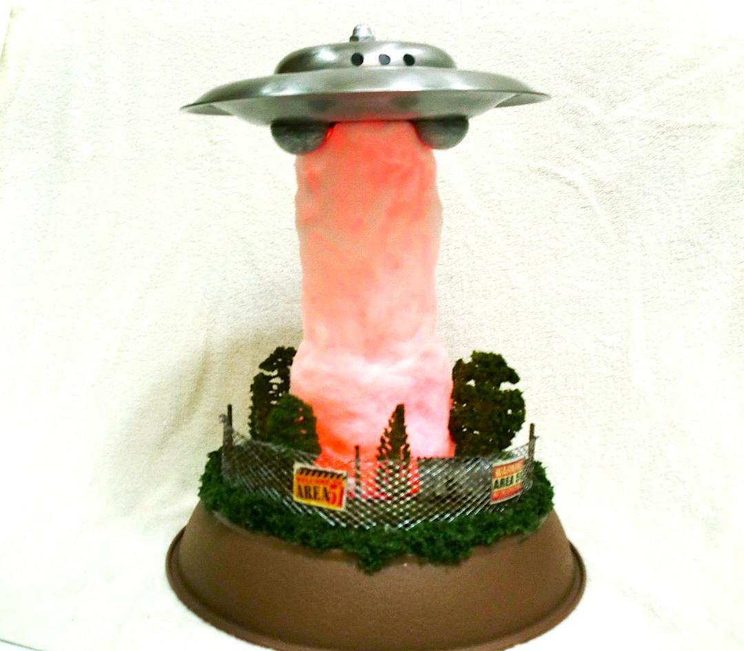 エリア５１ジオラマシリーズ金属製UFOフィギュア コードレスタイプ