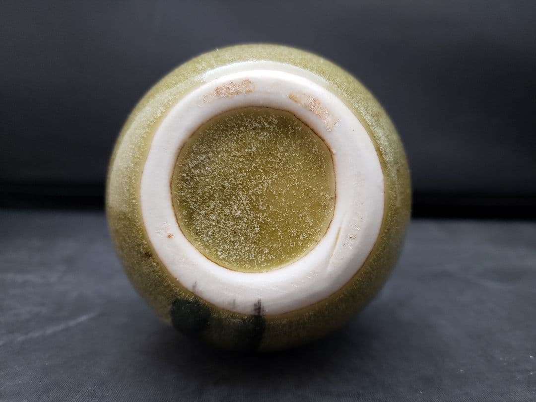 絵唐津皆具　古川華山作　清寂　茶道具　水指　建水　蓋置　花器　竹柄