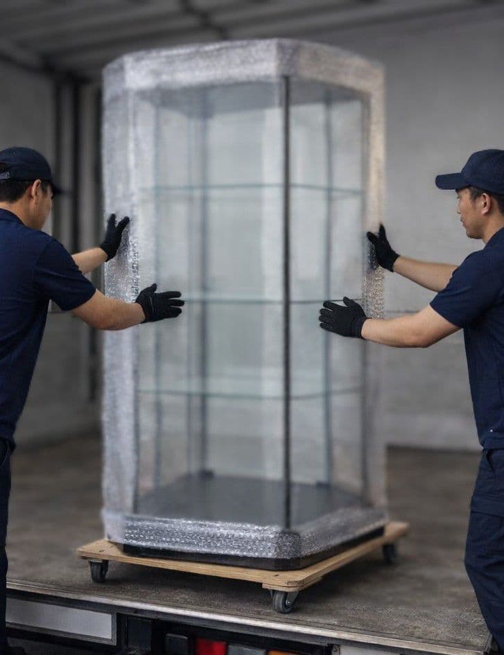 強化ガラス コーナータイプ 高級ショーケース 完成品