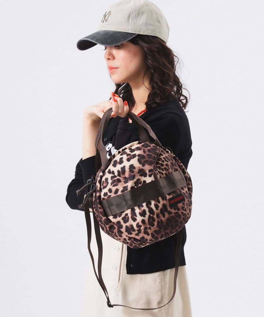 BEAMS BOY【別注】BRIEFING レオパードバッグ　ブリーフィング