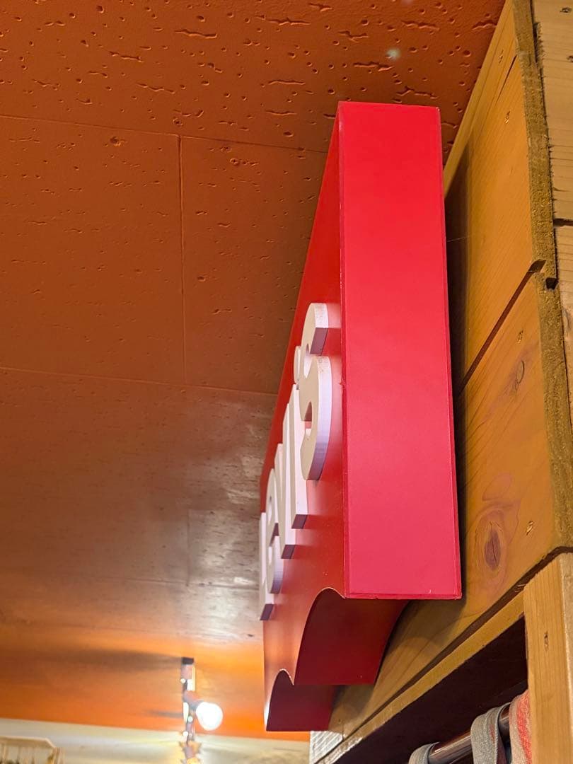 80s〜90s Levi's 立体ロゴサイン看板 レッド×ホワイト