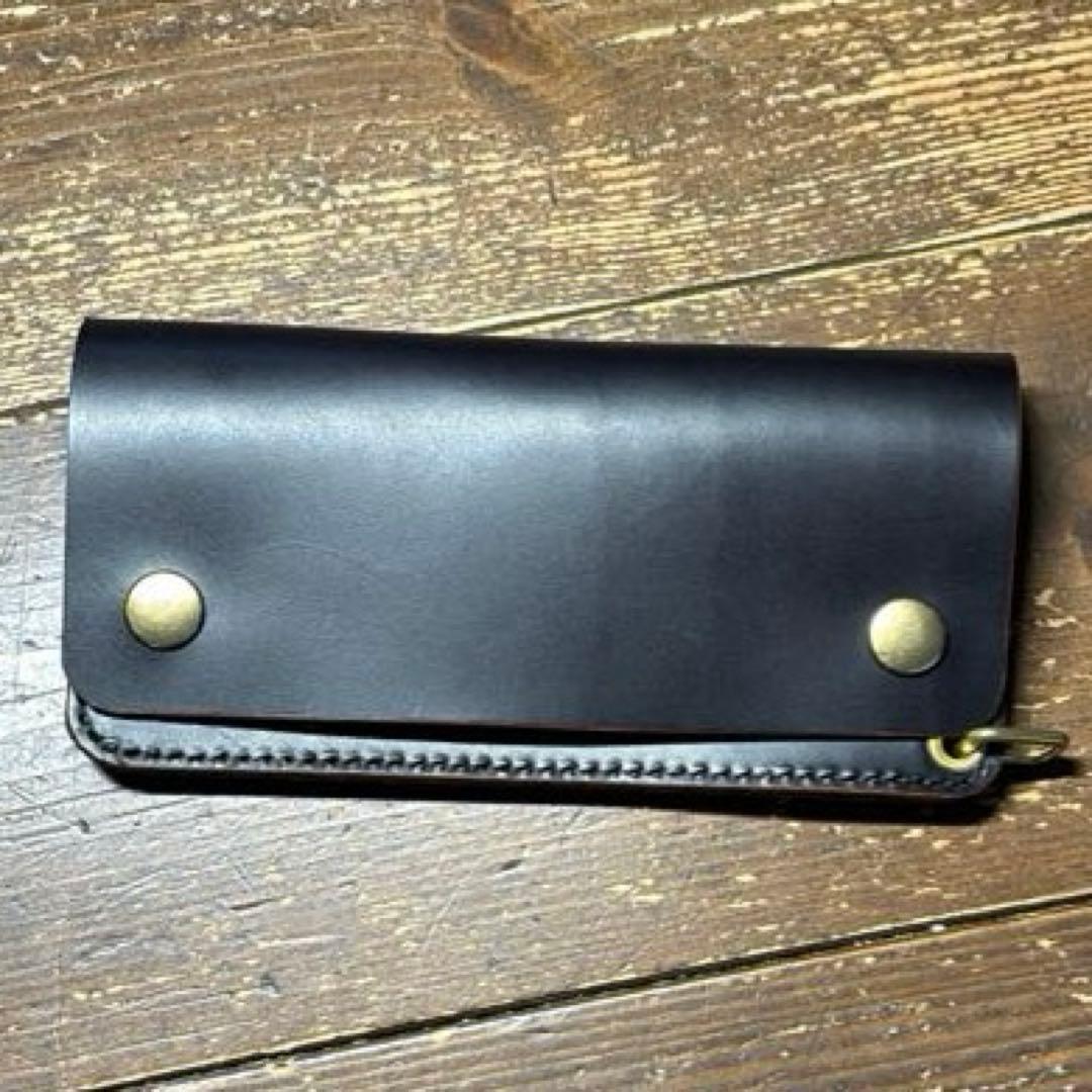 北米ステア ハンドメイド茶芯トラッカーウォレット