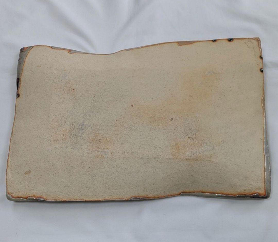 大皿 角皿 靖 工芸品 絵皿 飾り皿 陶磁器