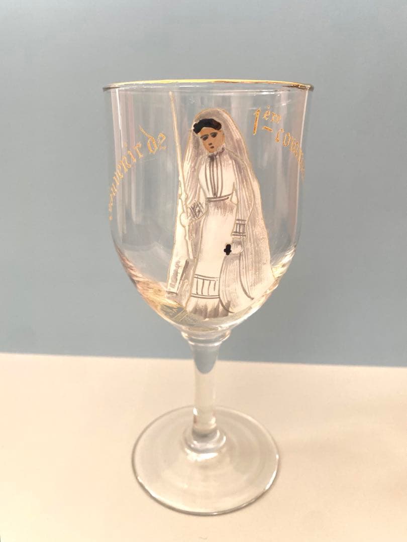 コミュニオングラス　聖体拝領　フランス　アンティーク