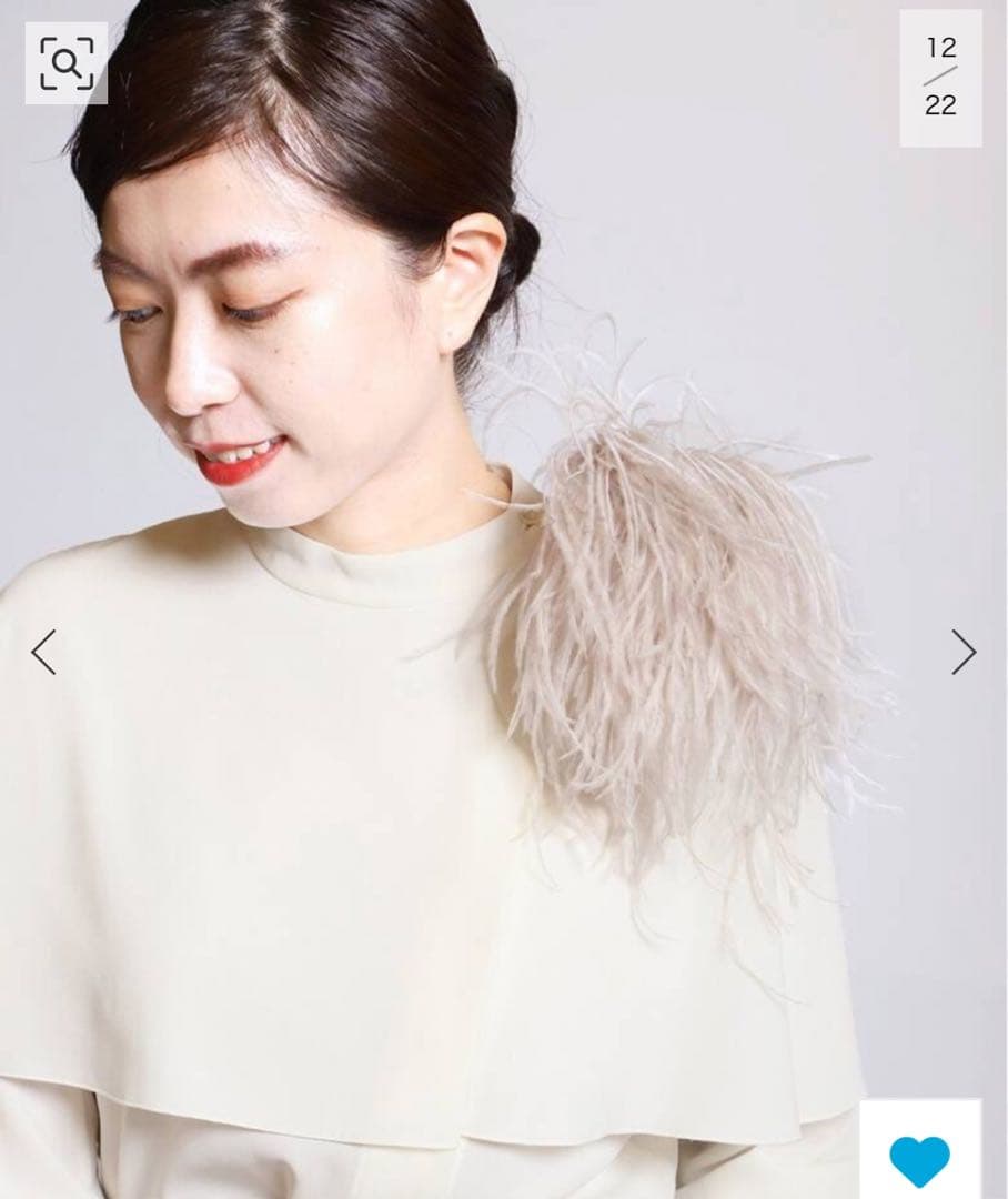 新品♡ふわふわ♡VERMEIL par iena オーストリッチコサージュ