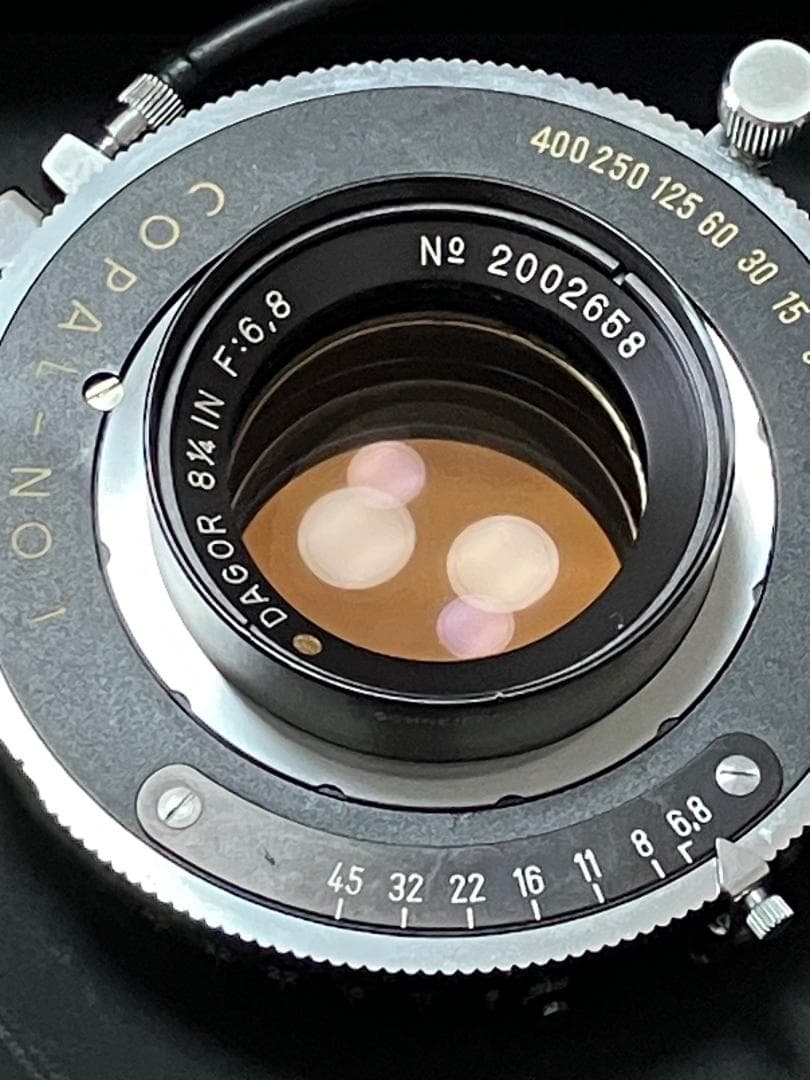 フィルムカメラ DAGOR 81/4 F:6.8 Gold Dot COPAL-NO.1