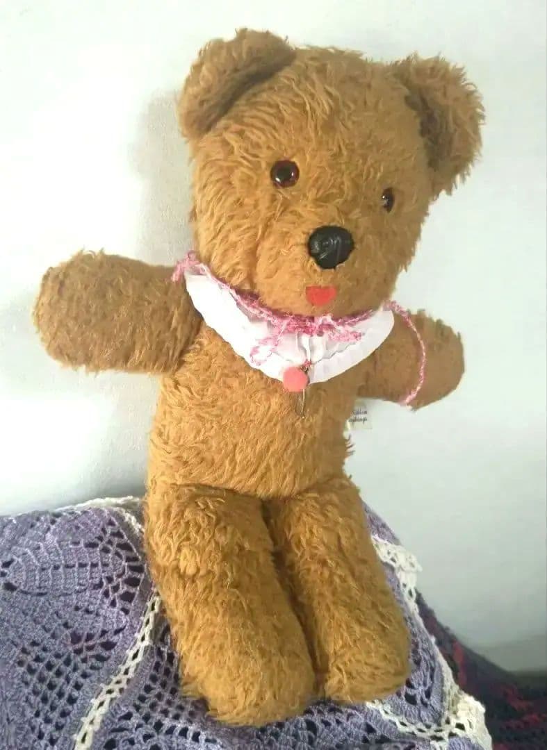 1974ーVintageテディ、オルゴール〜可愛いタグ付き❤England