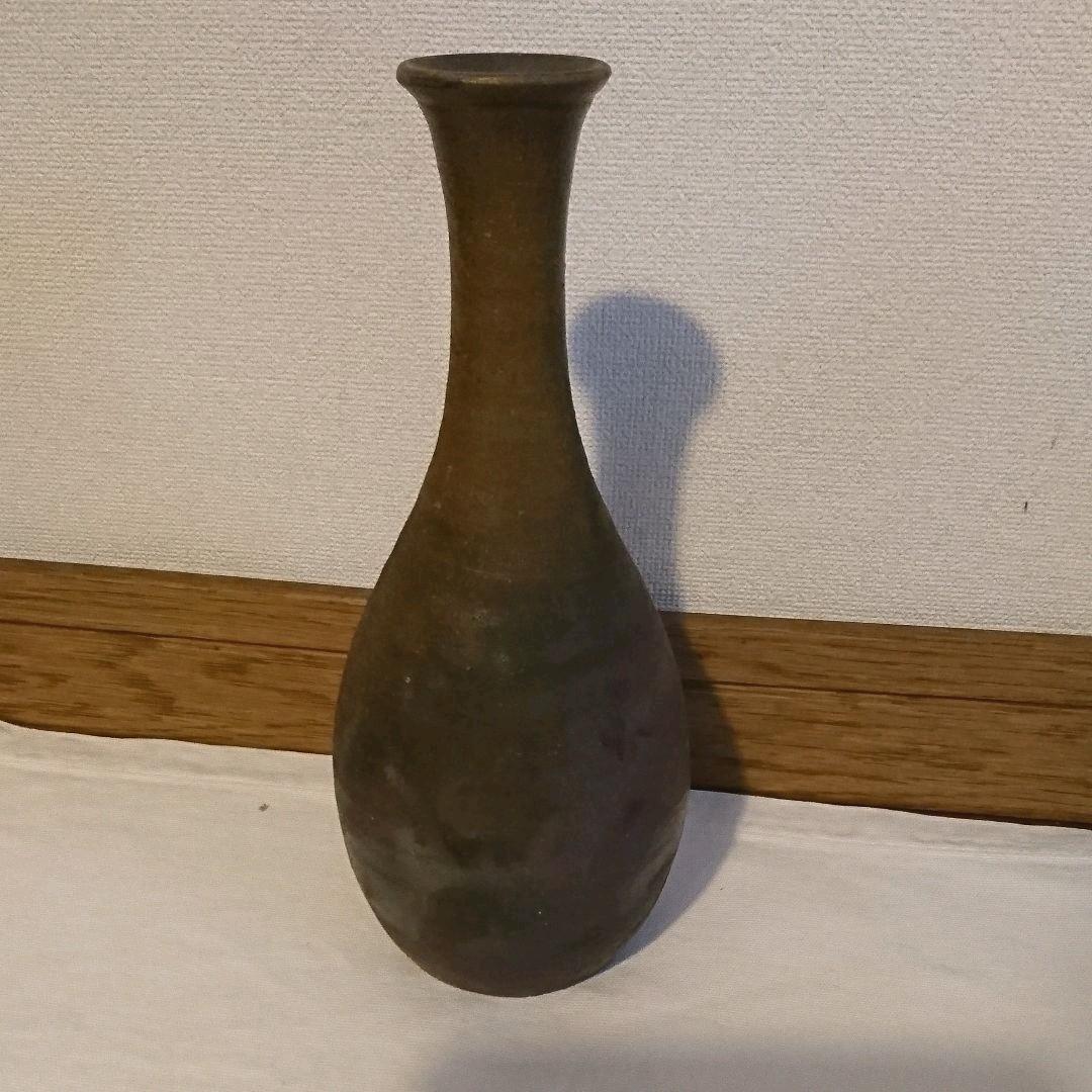 340)  花入  備前焼  金重利陶苑  76代 陶弘 作