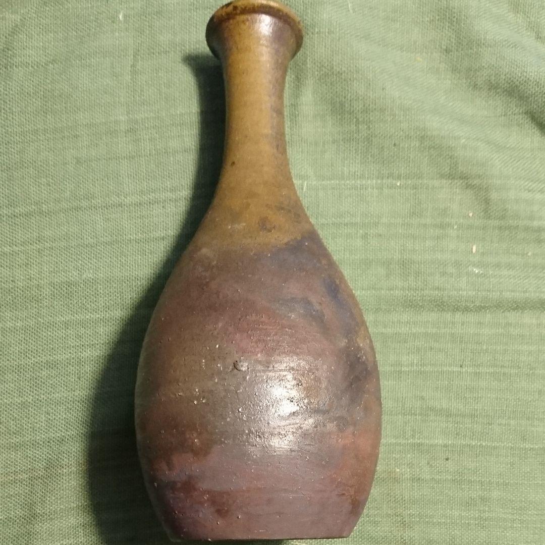 340)  花入  備前焼  金重利陶苑  76代 陶弘 作